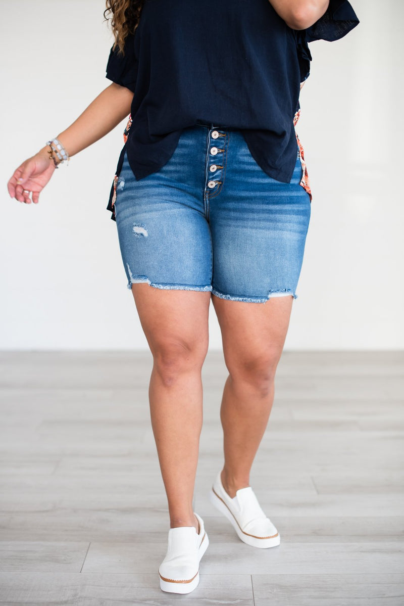Up For Anything Denim Shorts