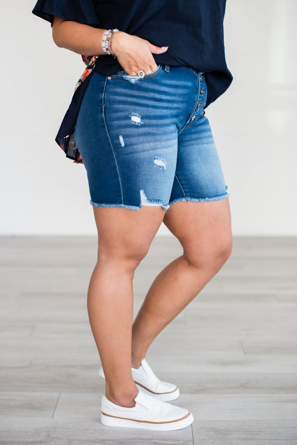 Up For Anything Denim Shorts