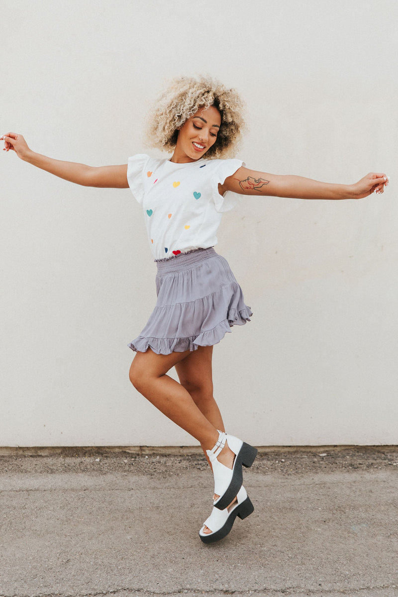 Boho Breeze Tiered Mini Skirt