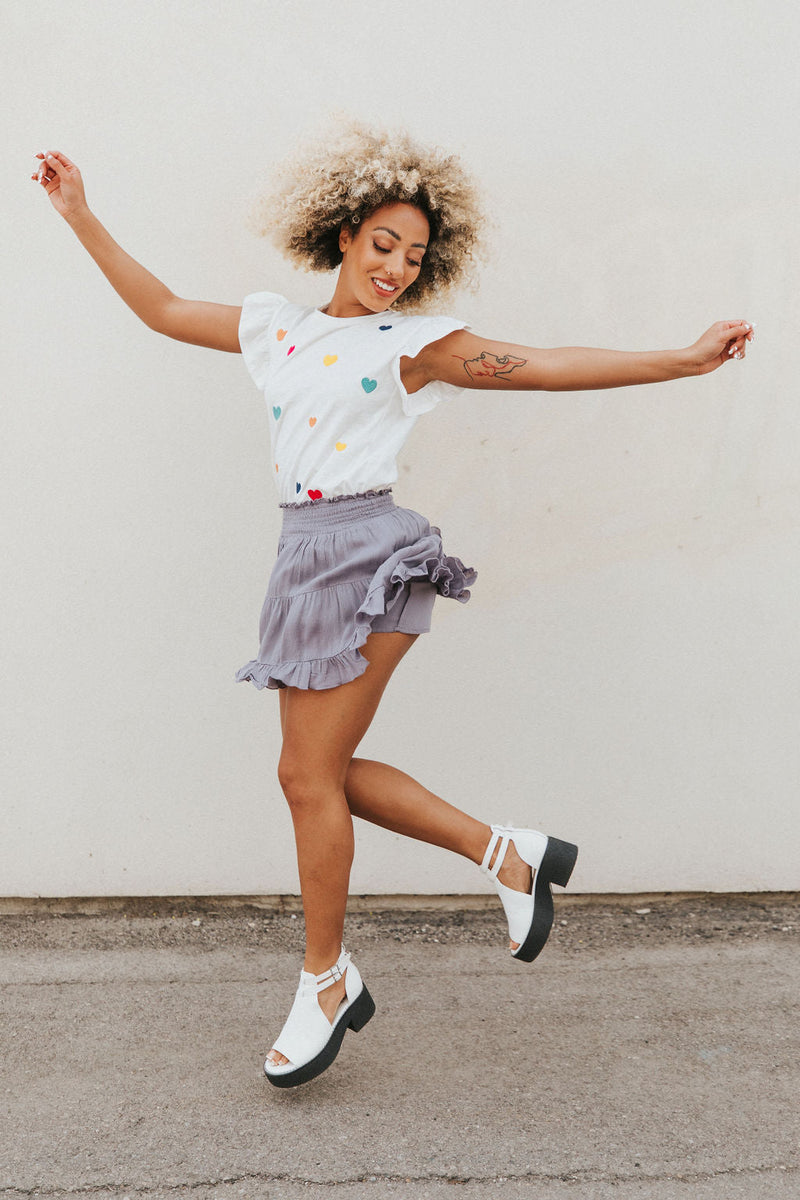 Boho Breeze Tiered Mini Skirt