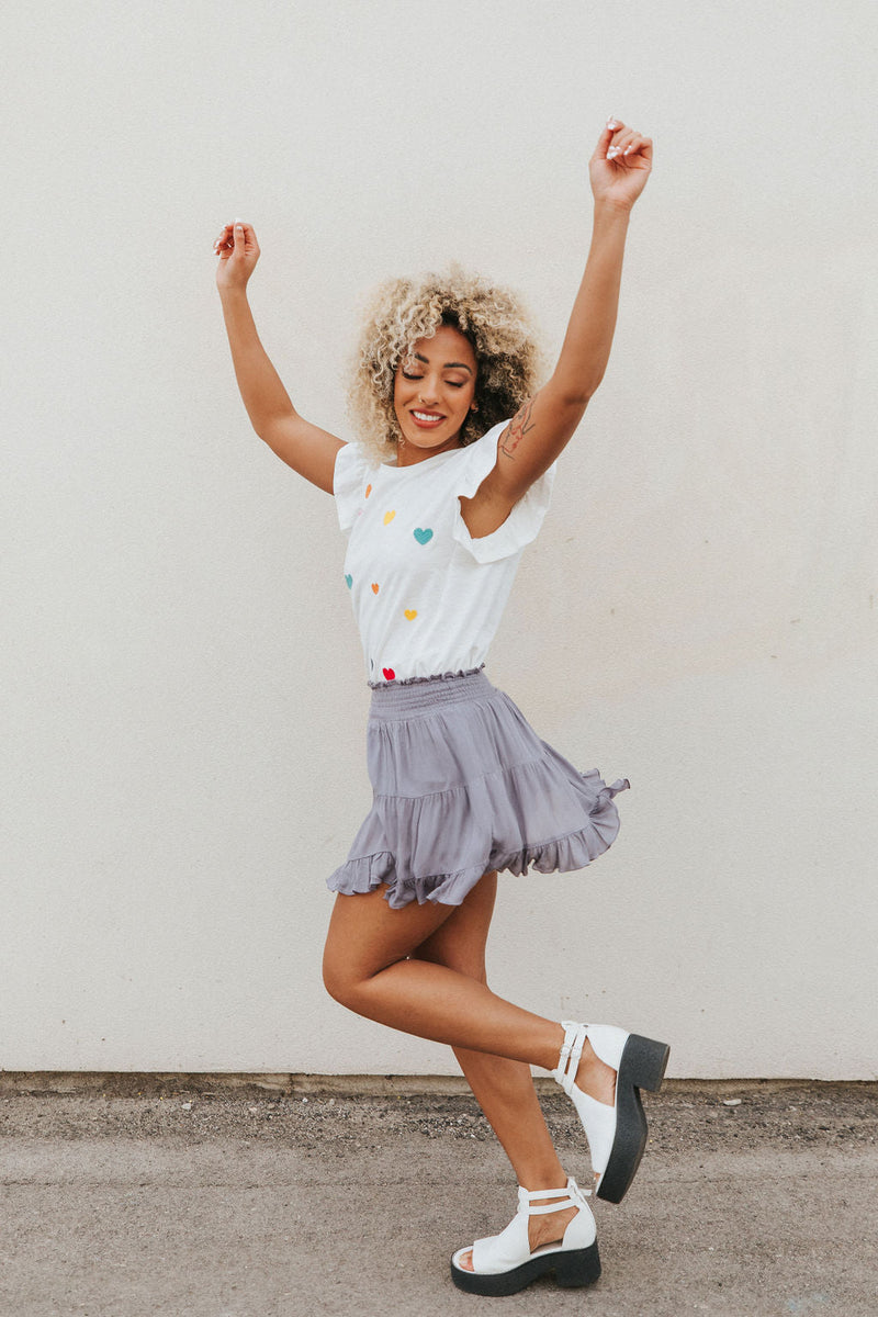 Boho Breeze Tiered Mini Skirt
