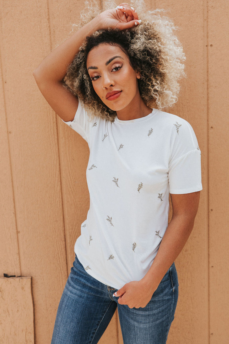 Always Daydreaming Embroidered Top