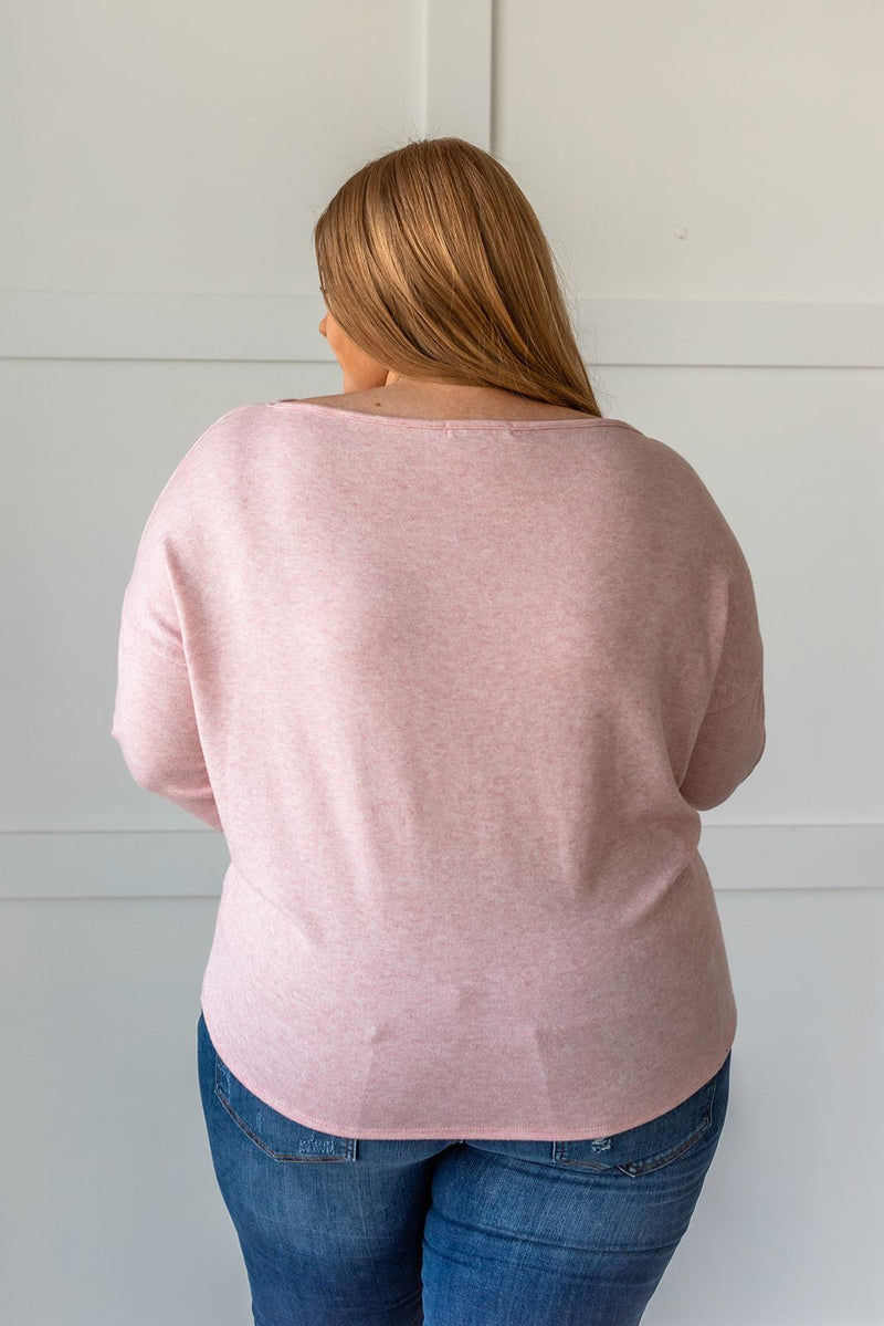 What A Beauty Drop Shoulder Top- Pink