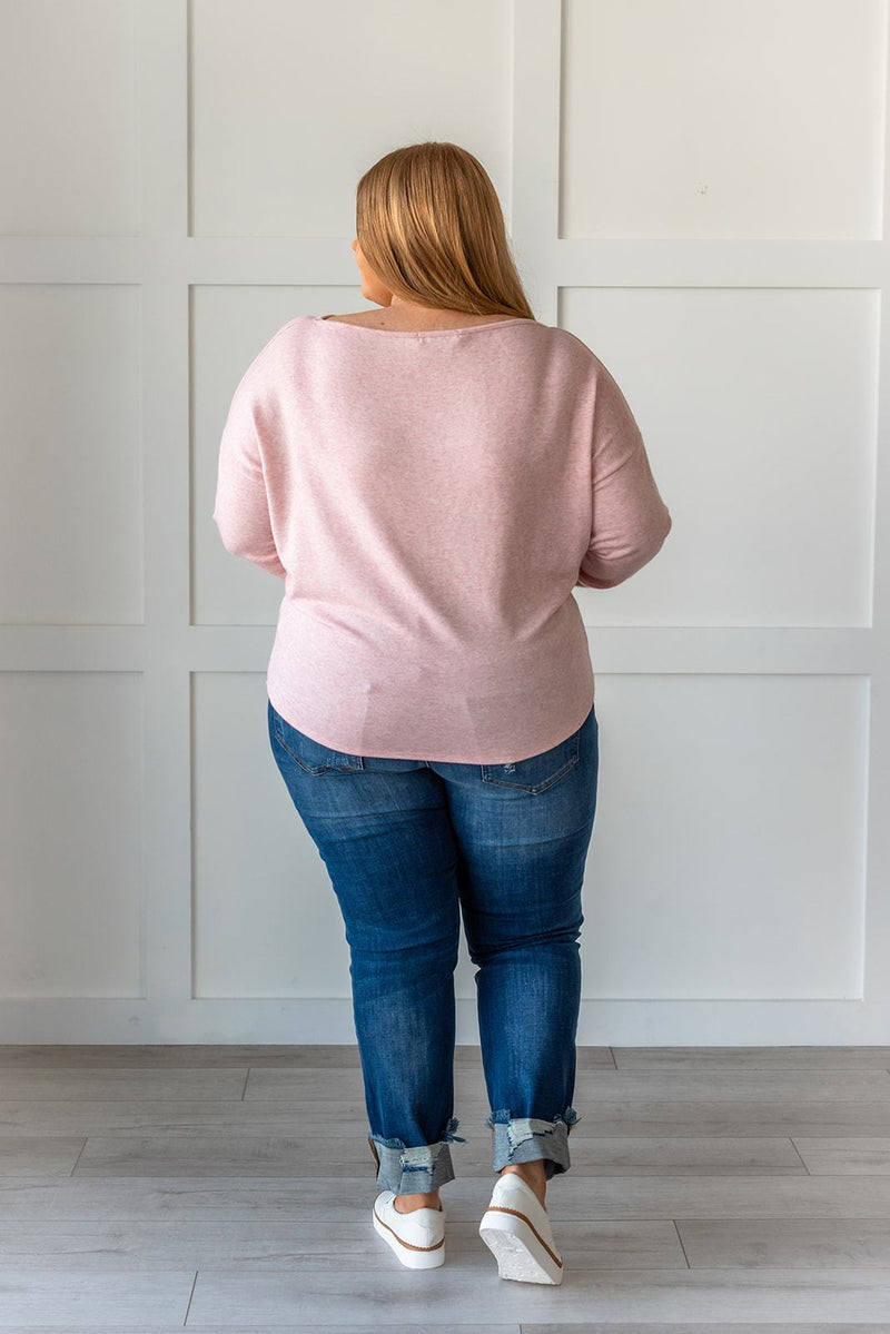 What A Beauty Drop Shoulder Top- Pink