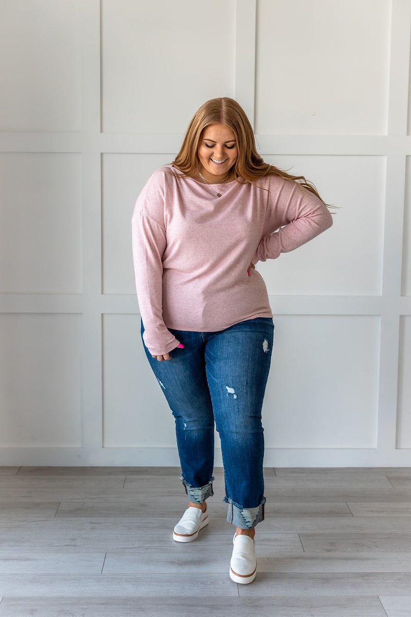 What A Beauty Drop Shoulder Top- Pink