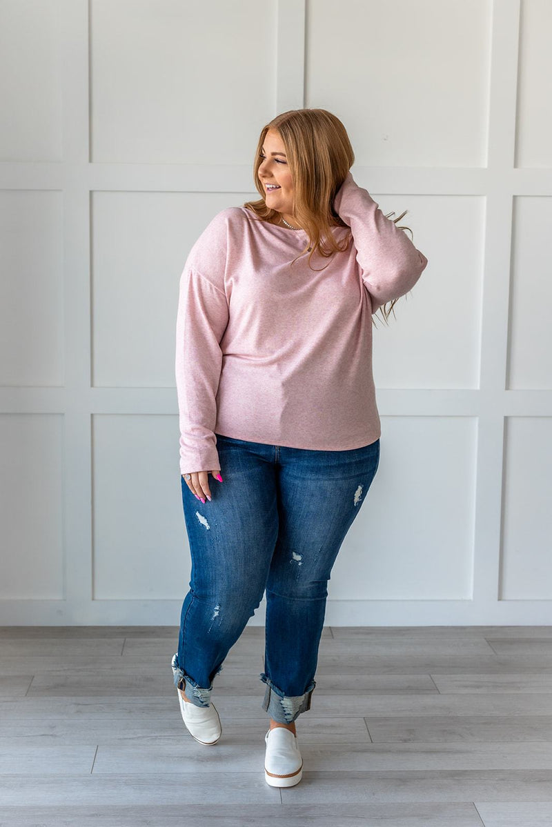 What A Beauty Drop Shoulder Top- Pink