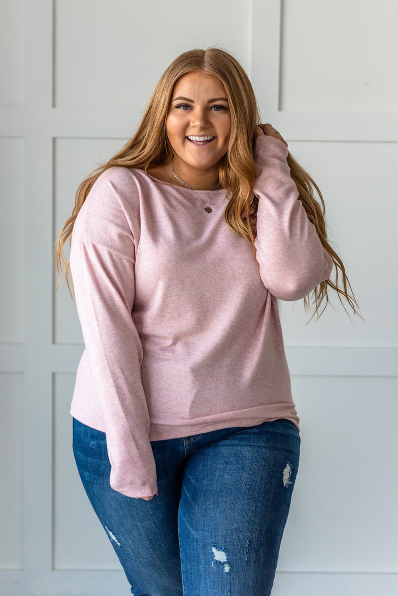 What A Beauty Drop Shoulder Top- Pink