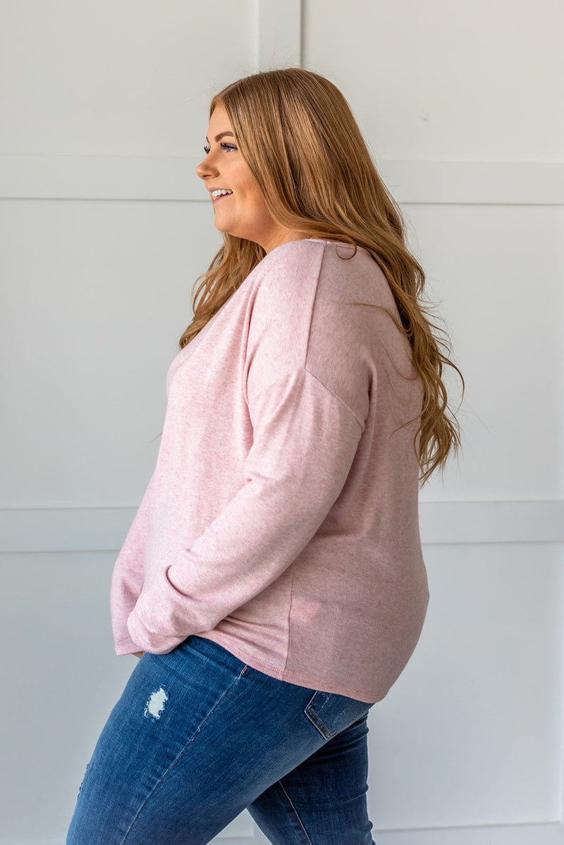 What A Beauty Drop Shoulder Top- Pink