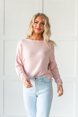 What A Beauty Drop Shoulder Top- Pink