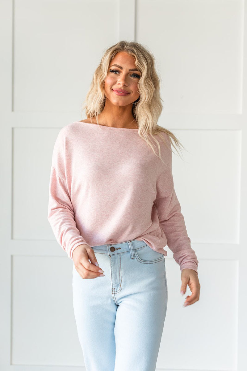 What A Beauty Drop Shoulder Top- Pink