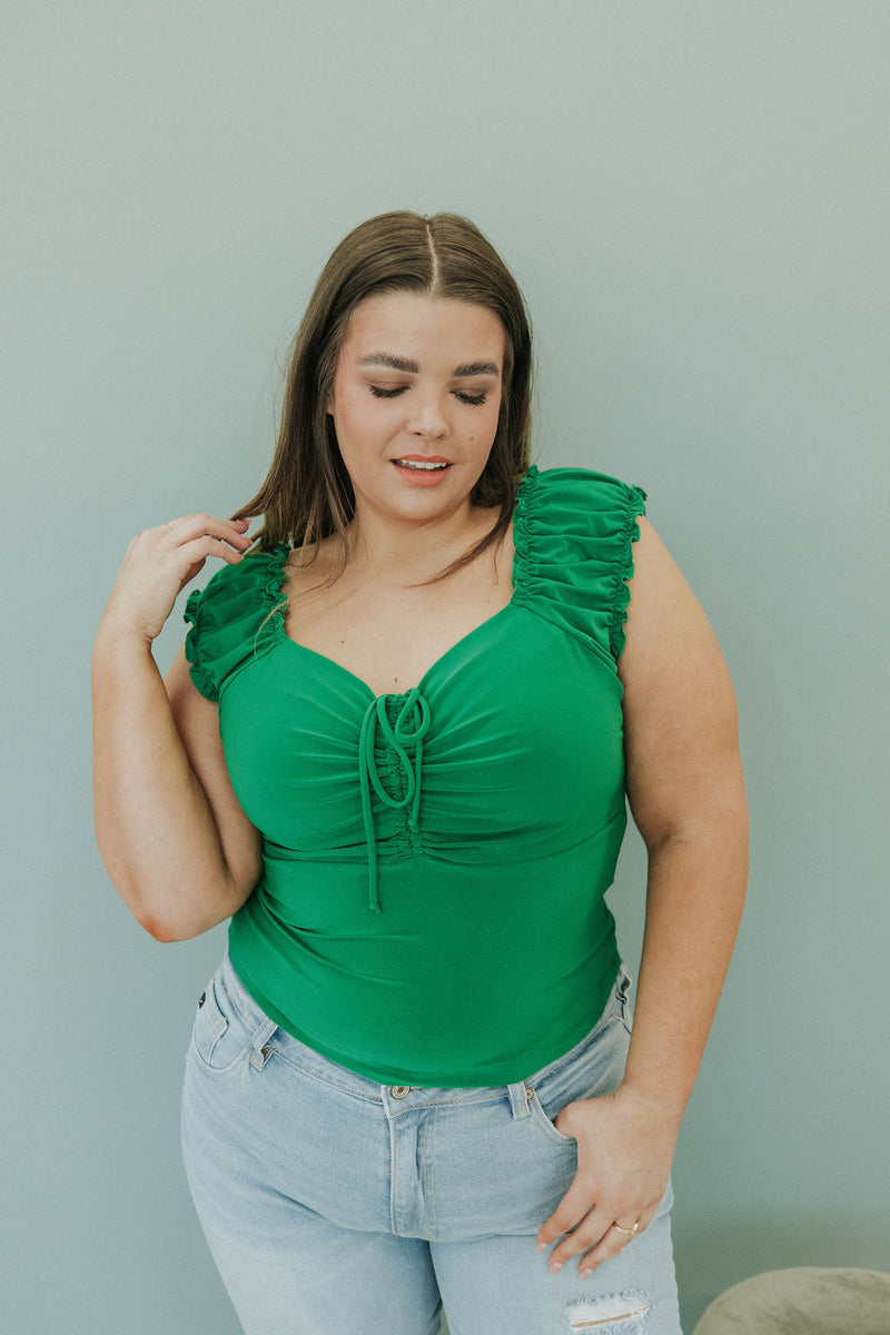 Happy Days Ruffle Shoulder Top