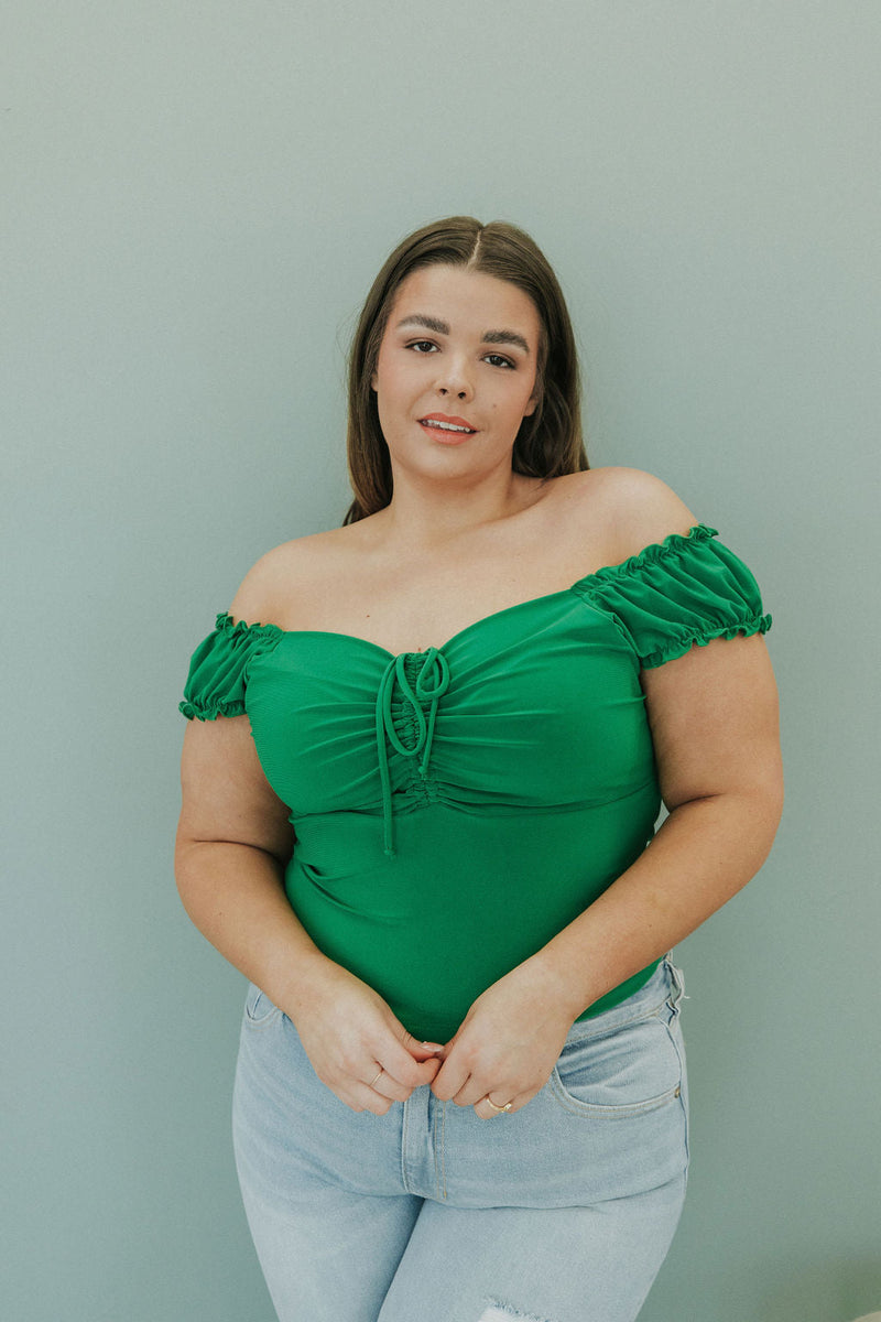 Happy Days Ruffle Shoulder Top