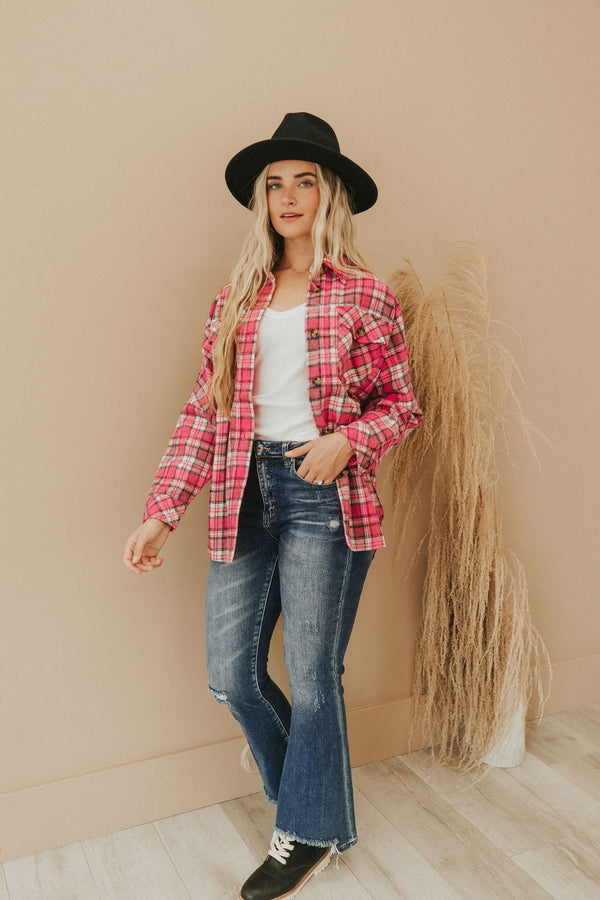 Near To Your Heart Plaid Top