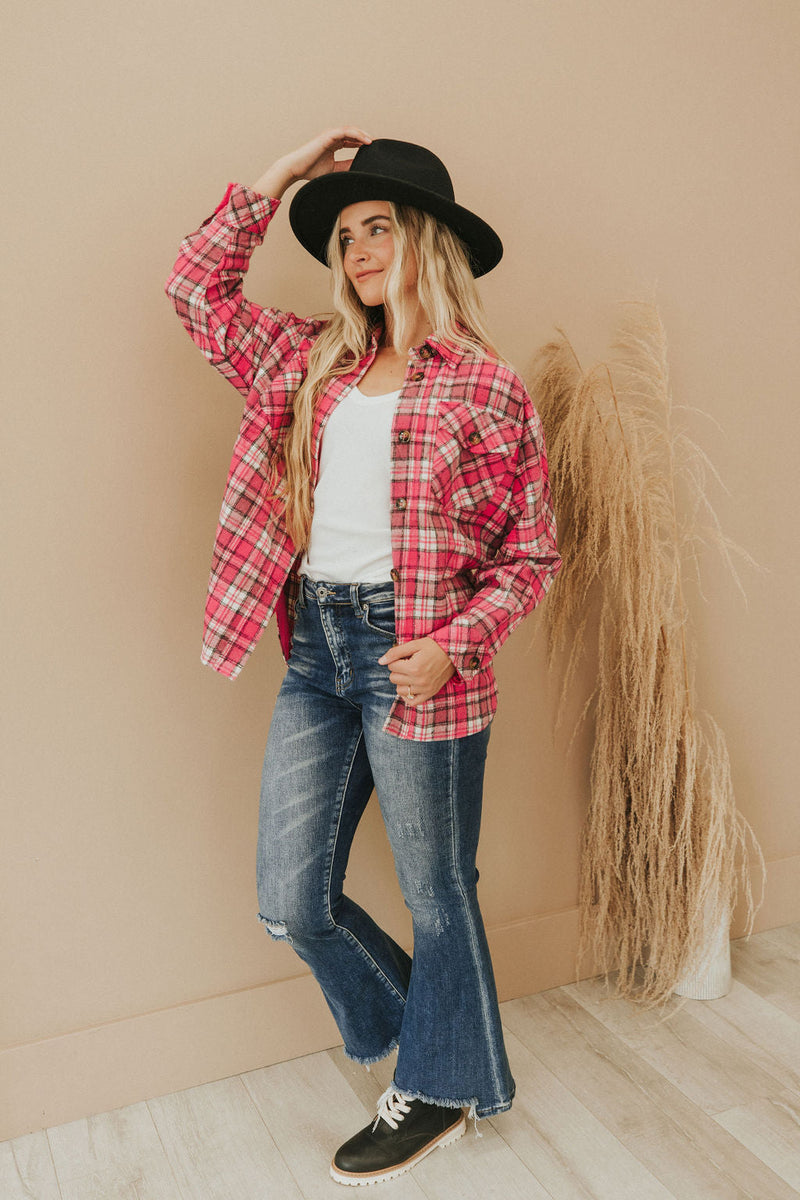 Near To Your Heart Plaid Top