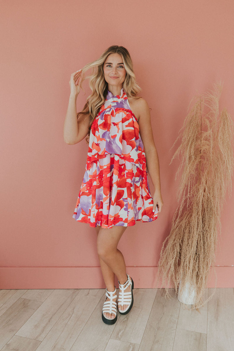 All The Love Halter Mini Dress