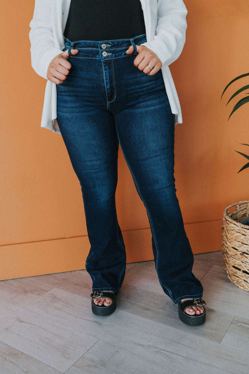 All Right With Me Double Button Jeans