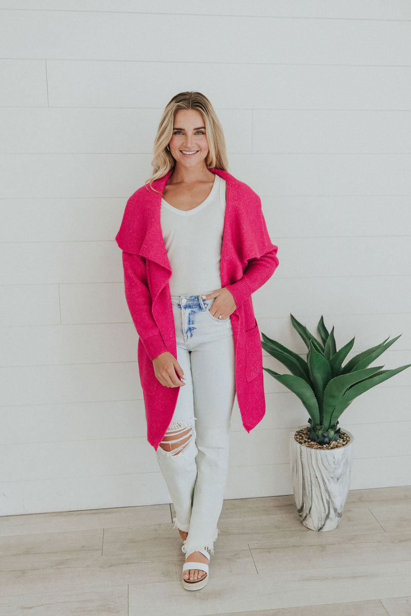 Feels Like A Win Lapel Cardigan