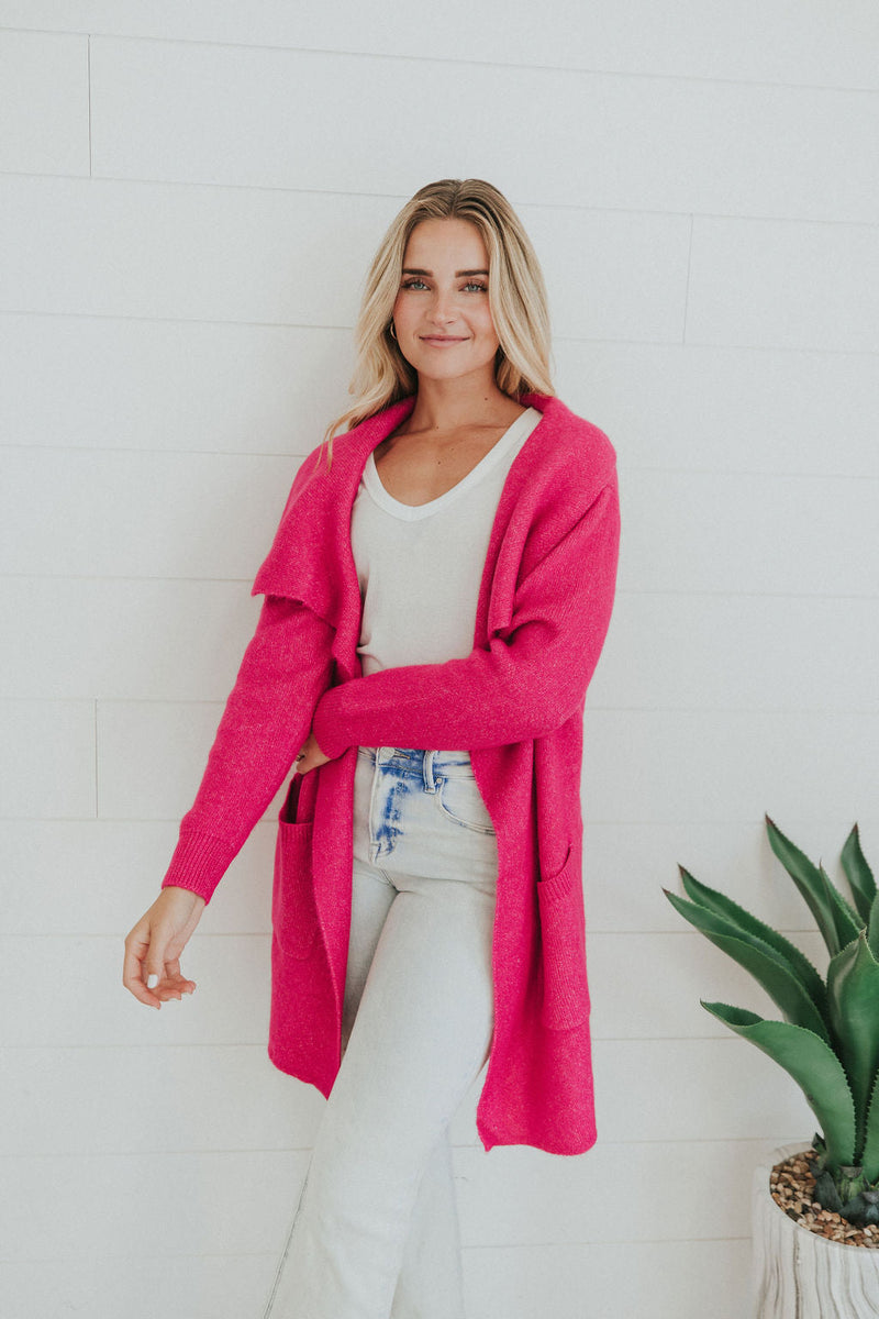 Feels Like A Win Lapel Cardigan