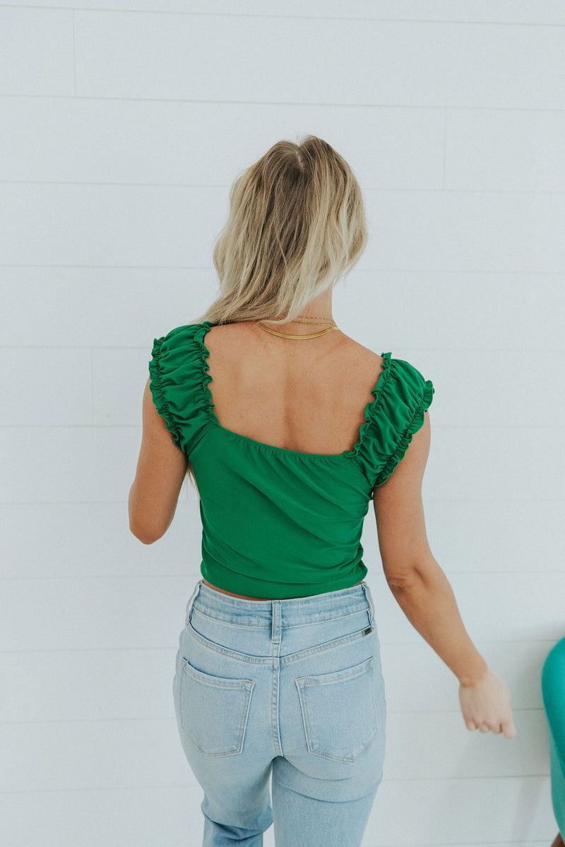 Happy Days Ruffle Shoulder Top