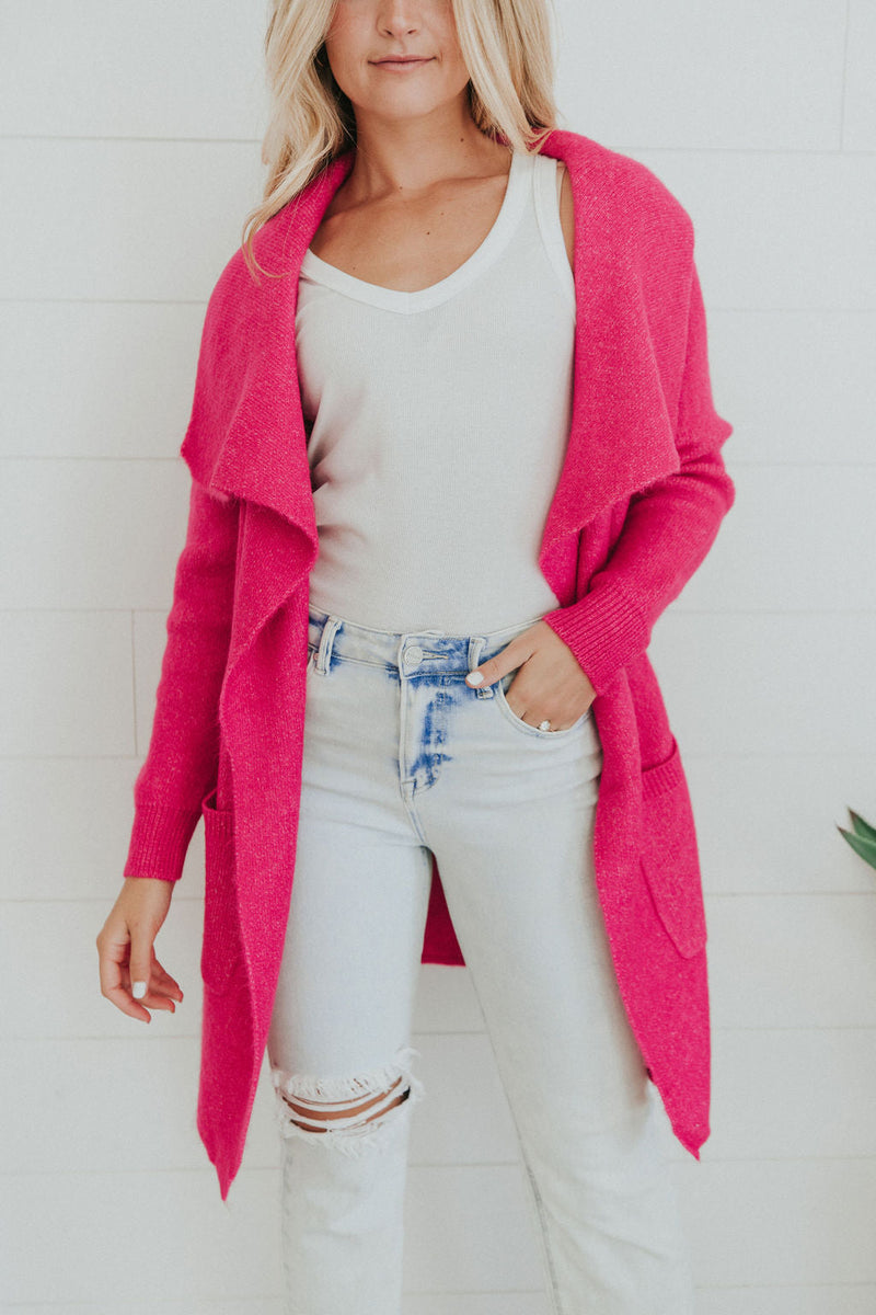 Feels Like A Win Lapel Cardigan