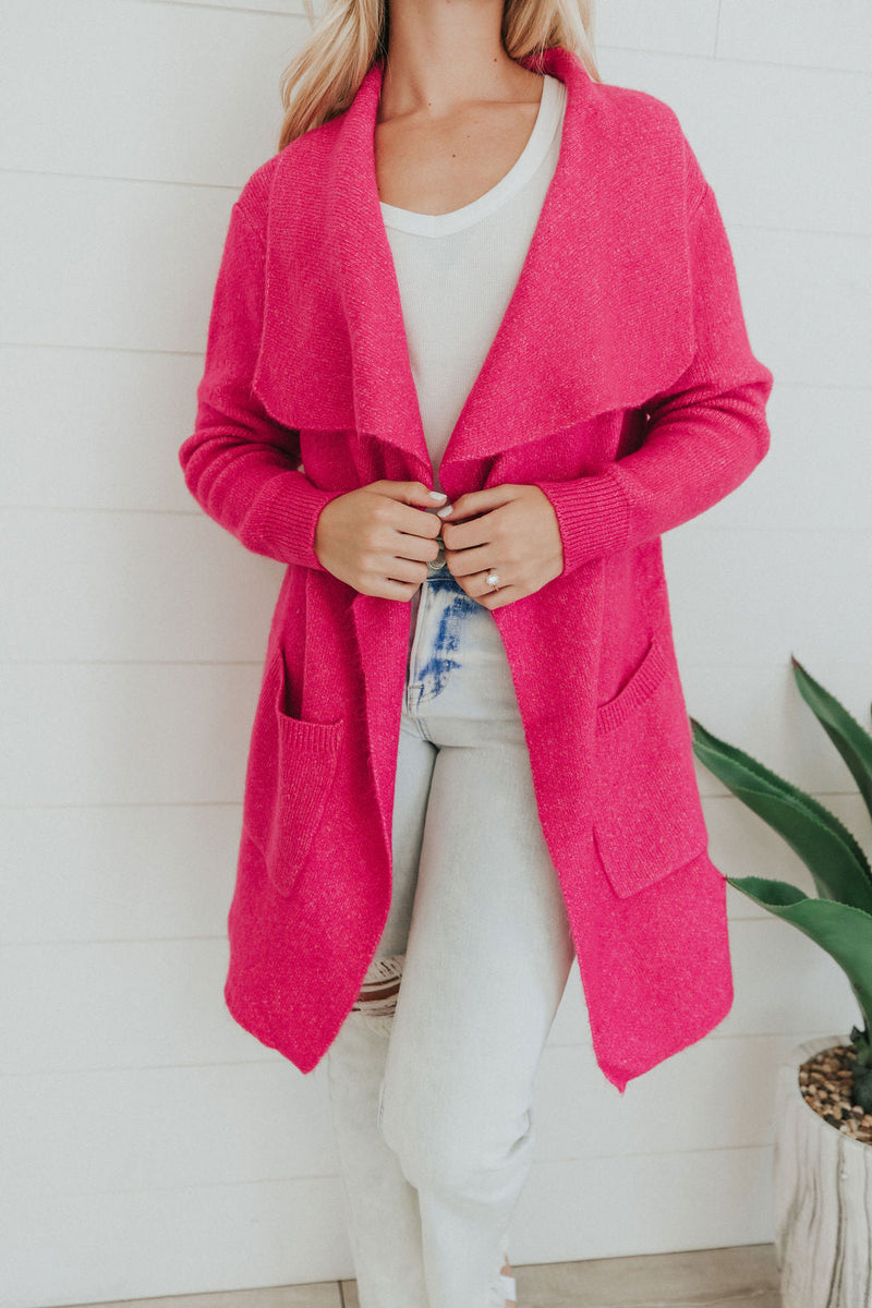 Feels Like A Win Lapel Cardigan