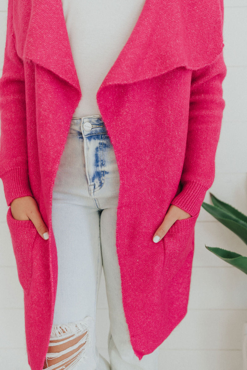 Feels Like A Win Lapel Cardigan