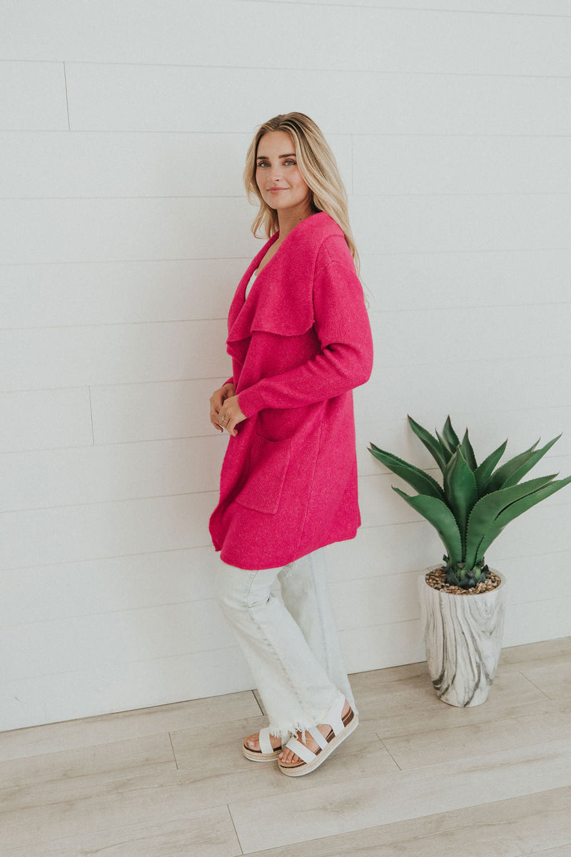 Feels Like A Win Lapel Cardigan