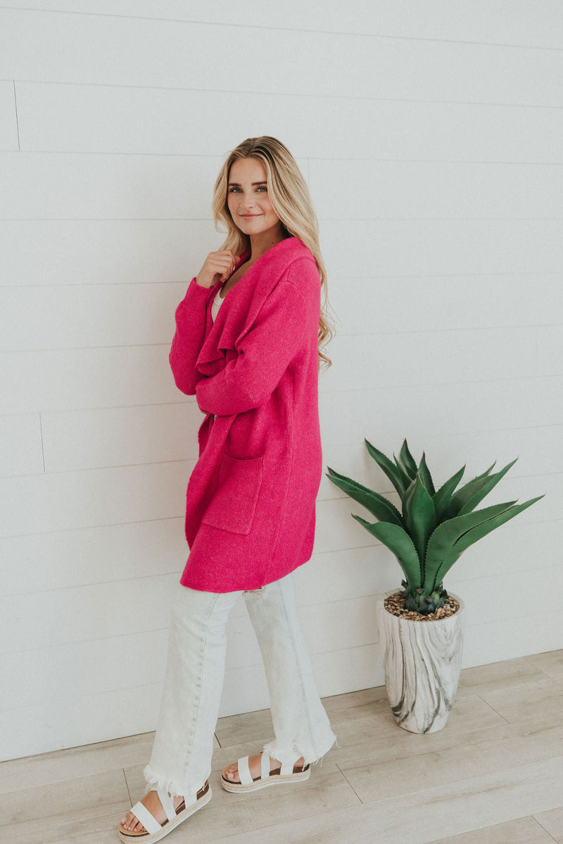 Feels Like A Win Lapel Cardigan