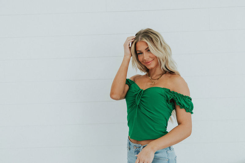 Happy Days Ruffle Shoulder Top