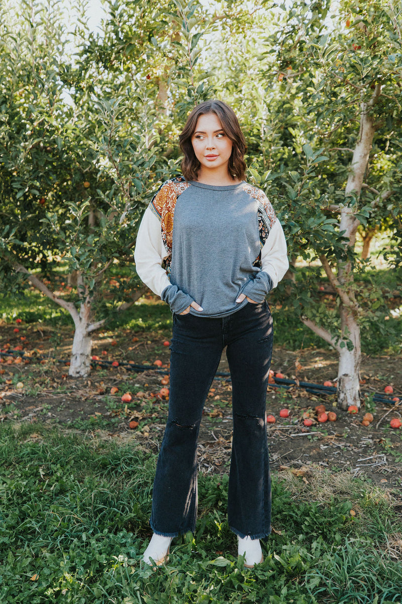 Totally You Contrast Knit Top