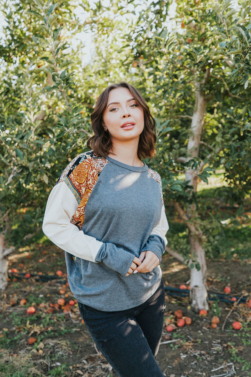 Totally You Contrast Knit Top