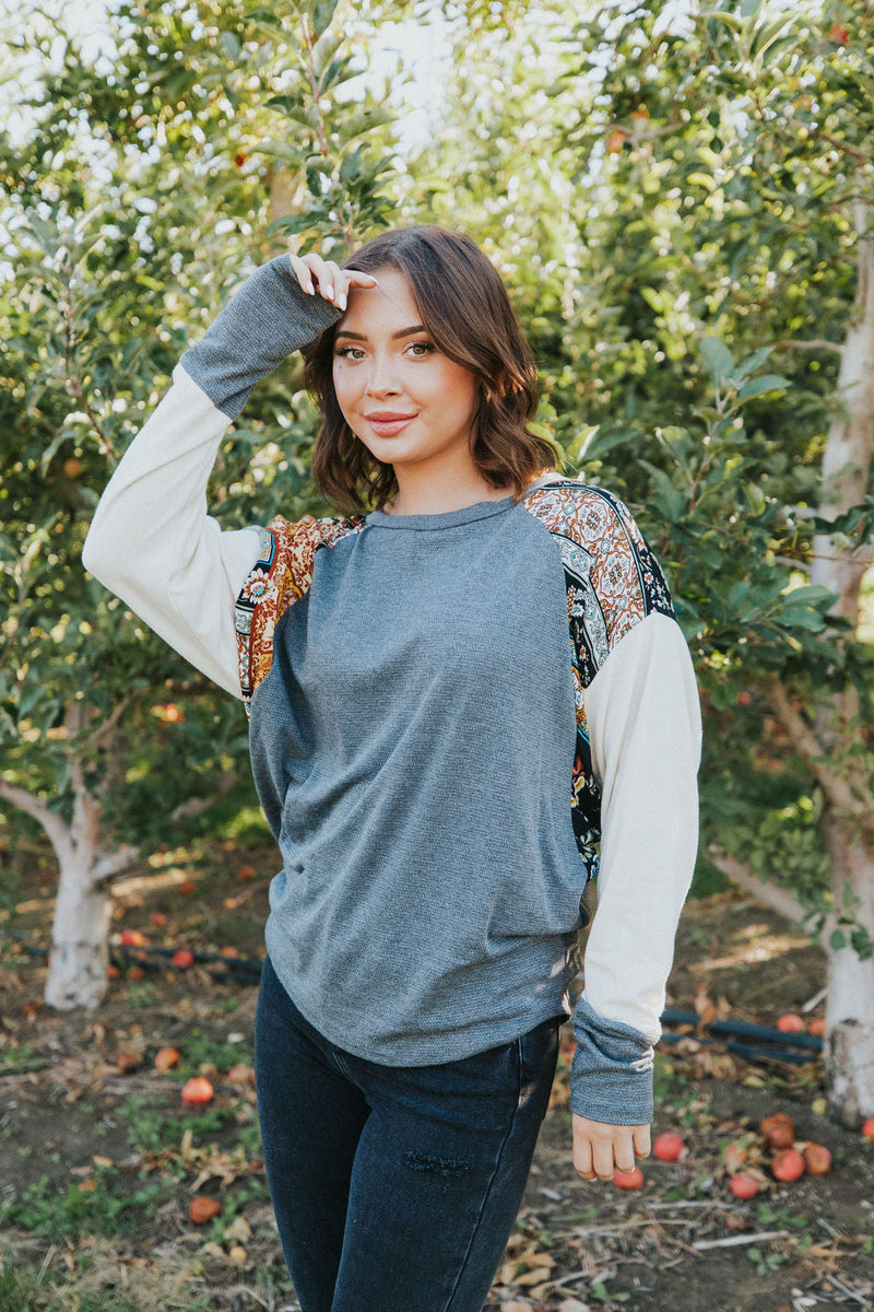 Totally You Contrast Knit Top