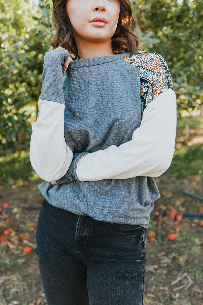 Totally You Contrast Knit Top