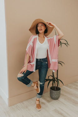 Come On Over Kimono - Pink