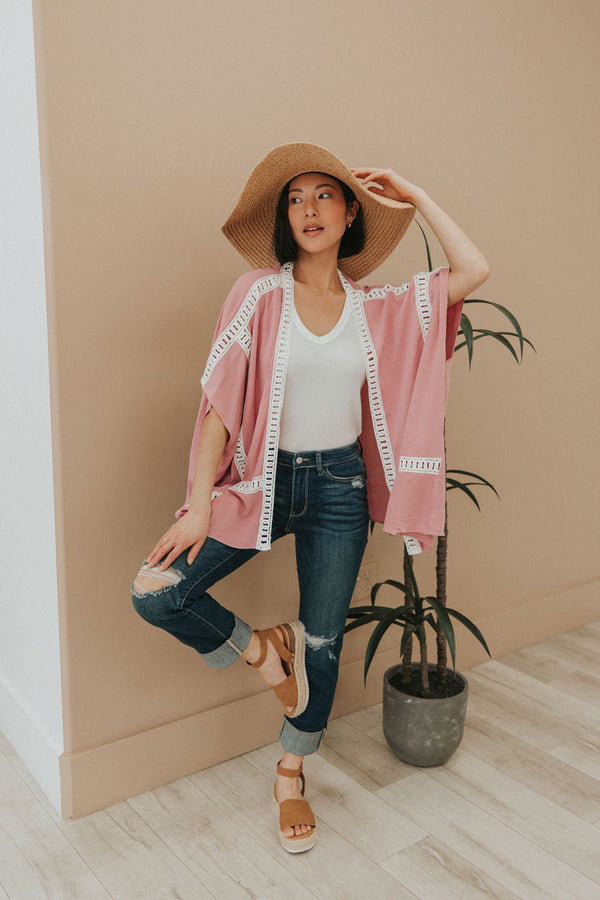 Come On Over Kimono - Pink