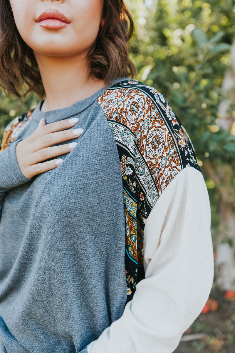 Totally You Contrast Knit Top