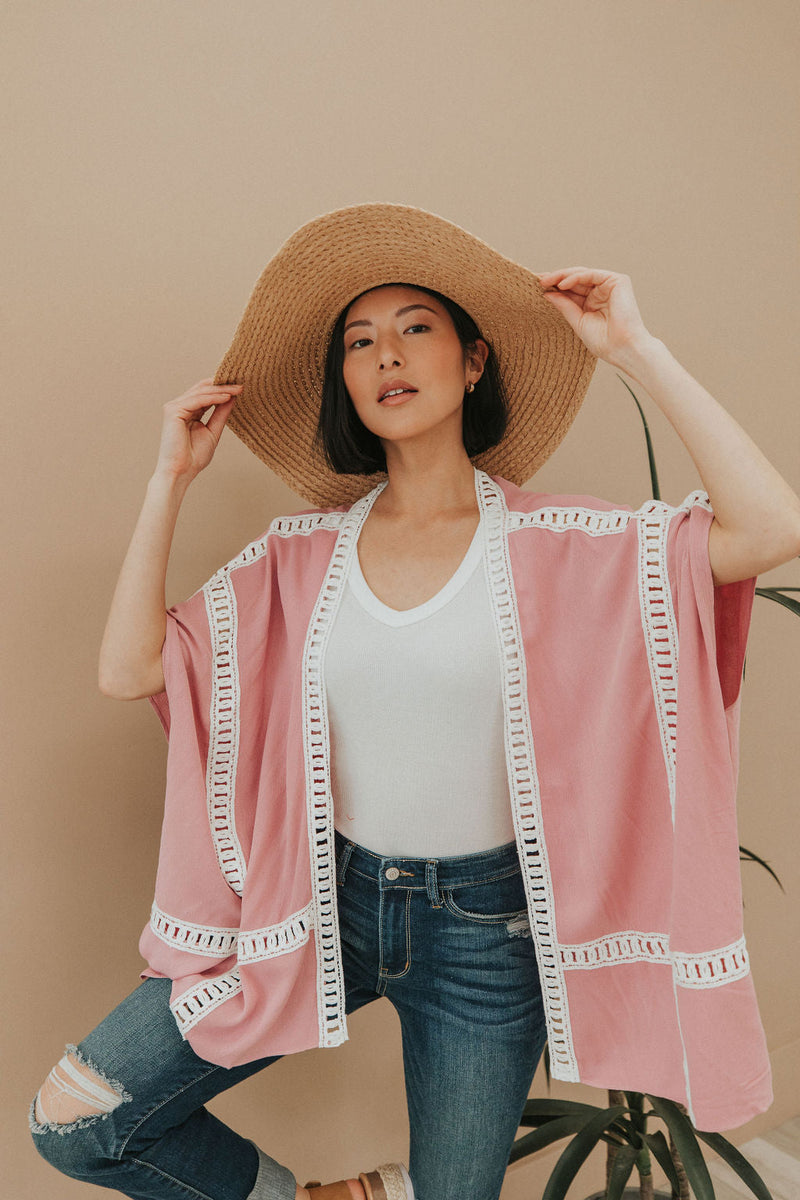 Come On Over Kimono - Pink