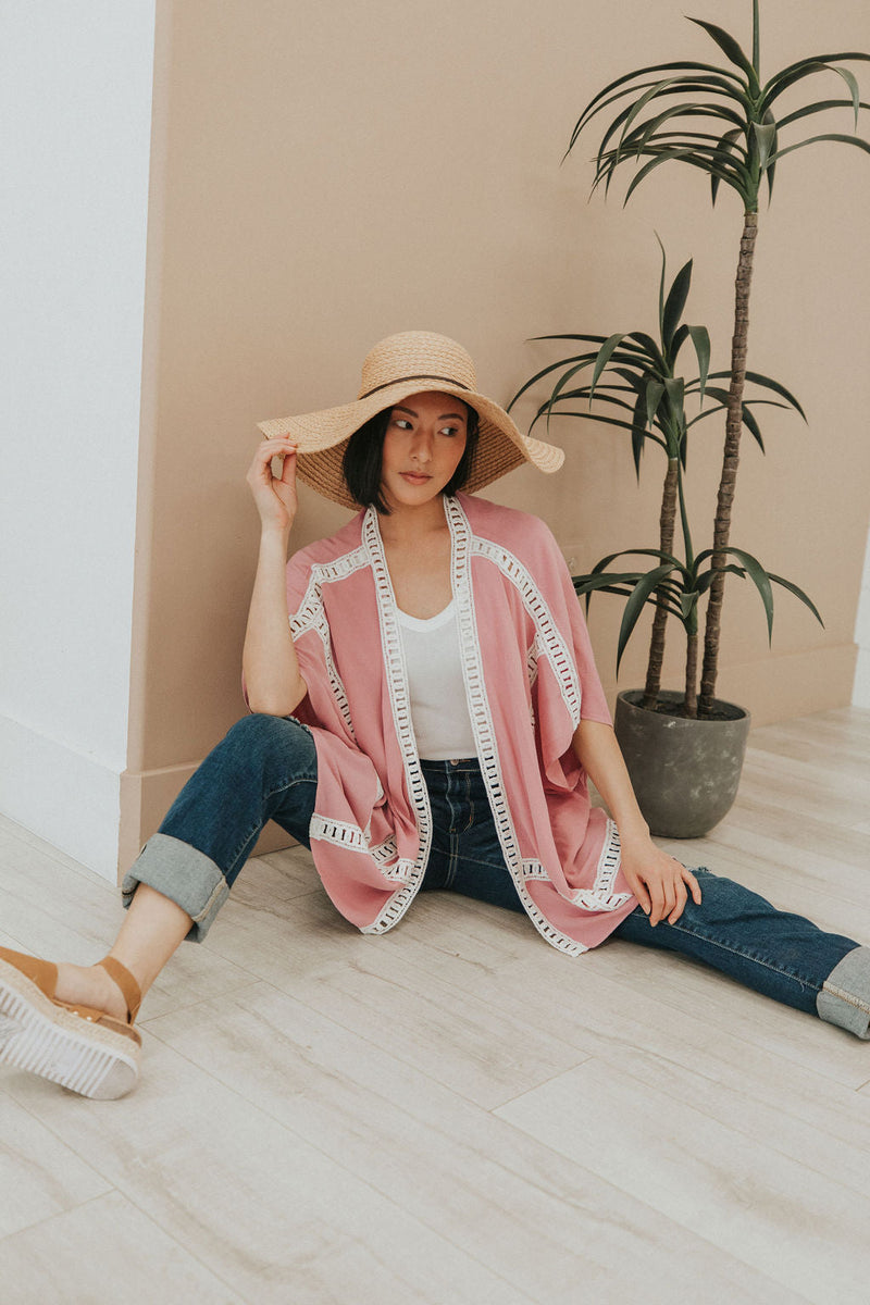 Come On Over Kimono - Pink