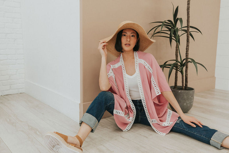 Come On Over Kimono - Pink