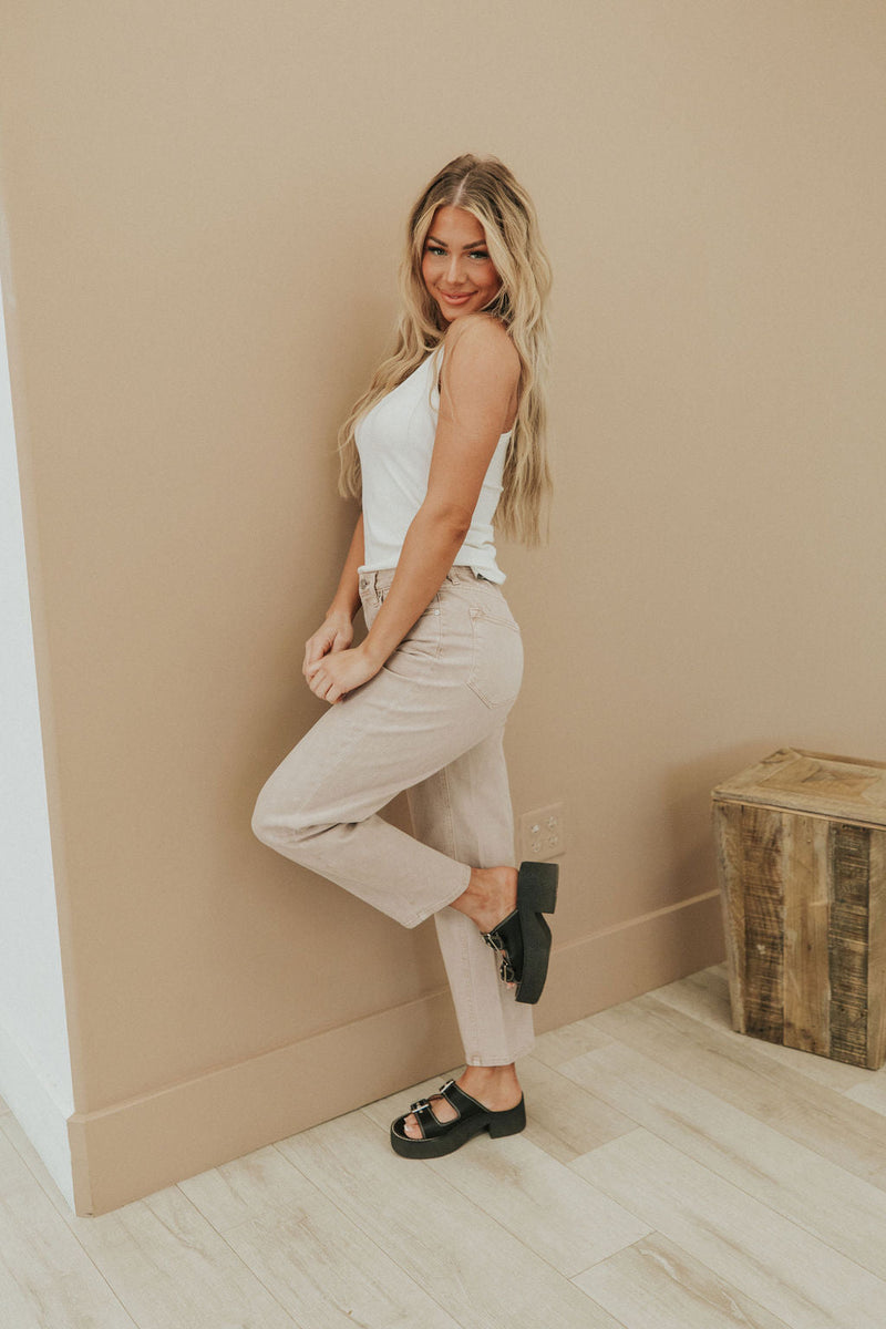 Wish For Fun Pink Crop Jeans