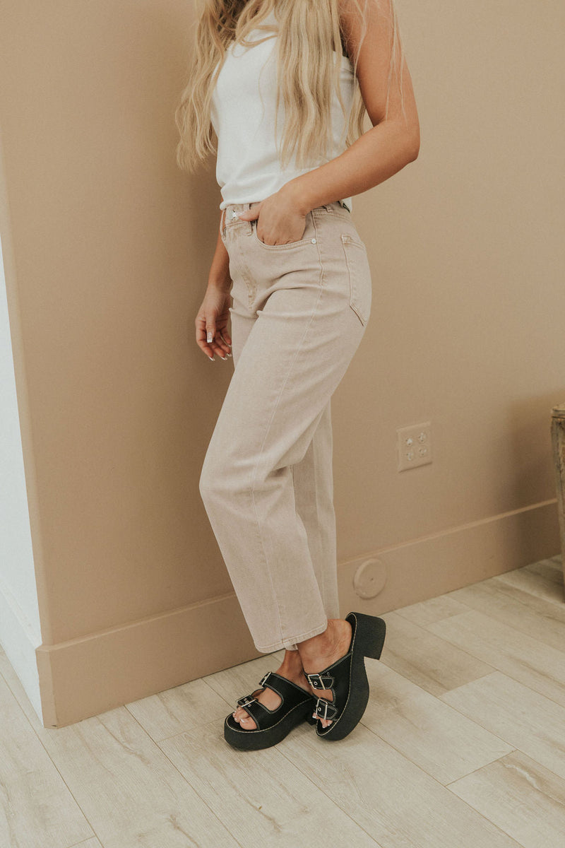 Wish For Fun Pink Crop Jeans