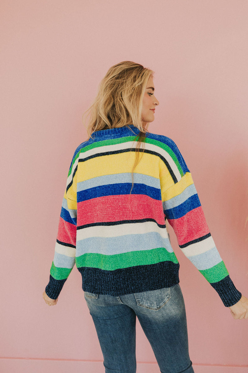 You Should Be Here Color Block Sweater