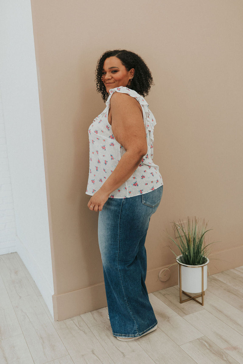 Good To Know Swiss Dot Sleeveless Top