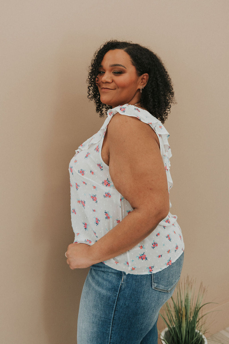 Good To Know Swiss Dot Sleeveless Top