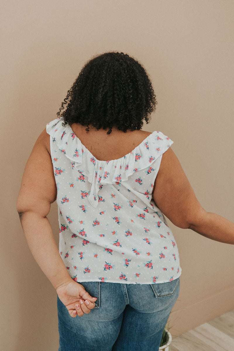 Good To Know Swiss Dot Sleeveless Top