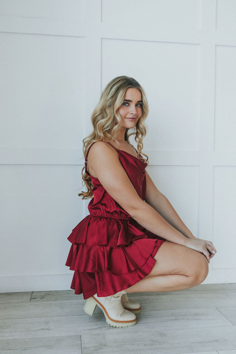 Love You More And More Ruffle Dress