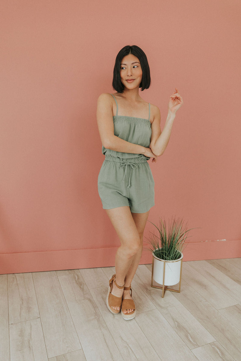 No Comparison Linen Romper