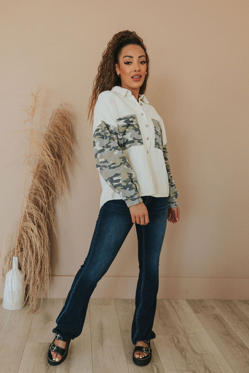 All Right With Me Double Button Jeans