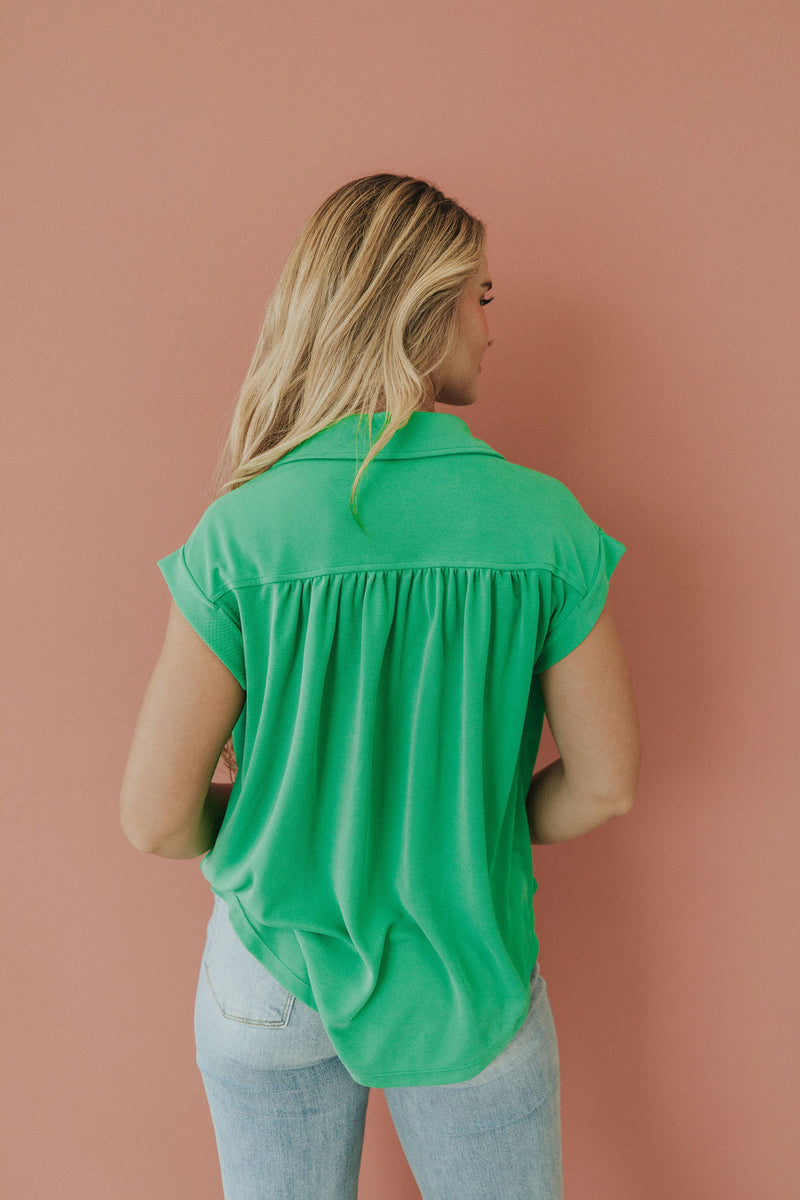 Here For You Button Down Top