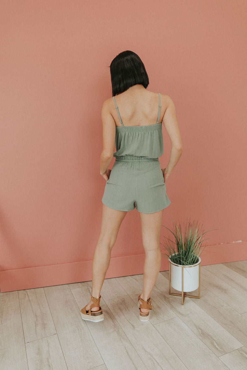 No Comparison Linen Romper